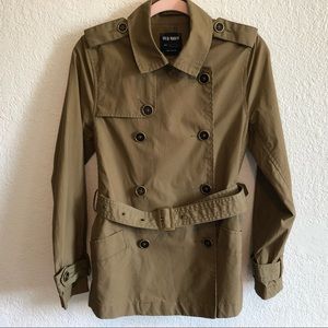 OLD NAVY Belted Military Style Waterproof Peacoat